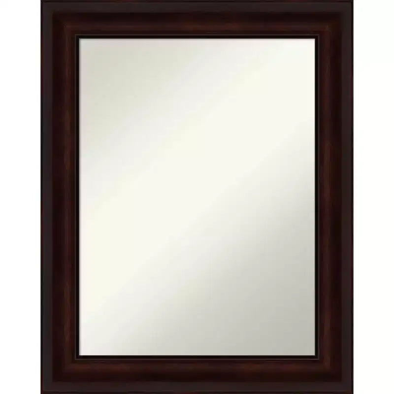 23" x 29" Non-Beveled Coffee Bean Brown Wall Mirror - Amanti Art