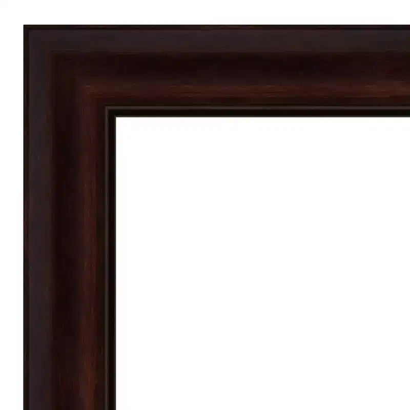 23" x 29" Non-Beveled Coffee Bean Brown Wall Mirror - Amanti Art