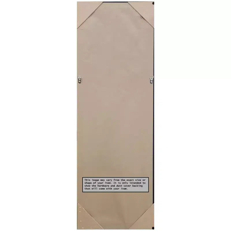 19" x 53" Non-Beveled Tuxedo Black Full Length on The Door Mirror - Amanti Art: Polystyrene Frame, Includes Mounting Hardware