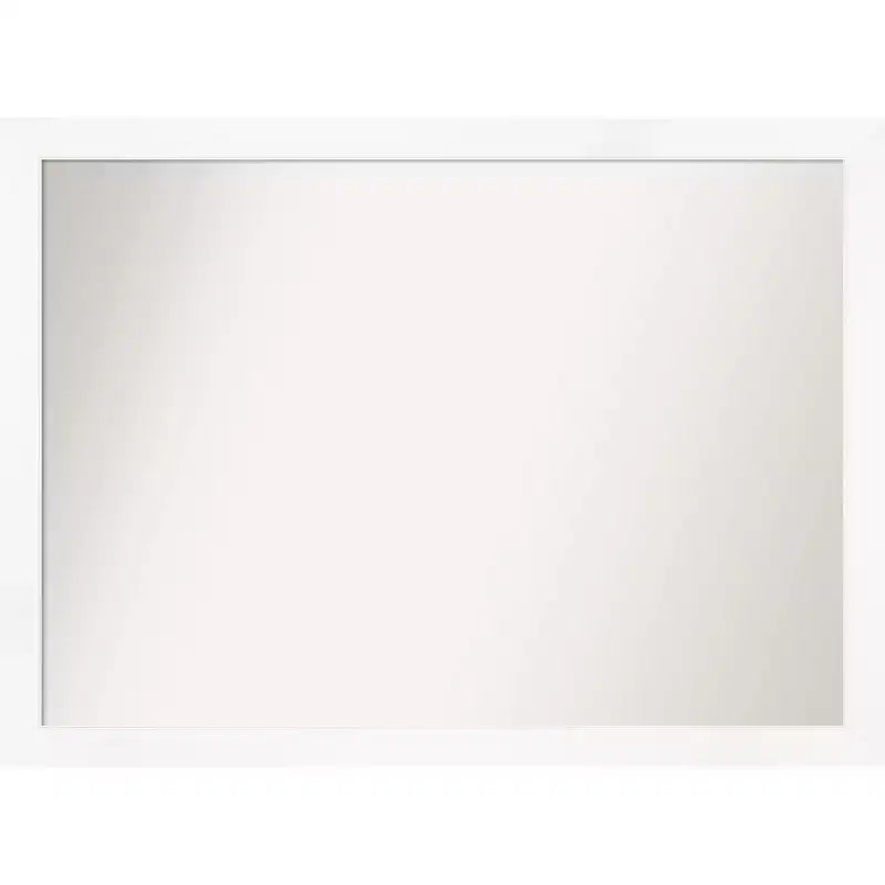 41" x 30" Non-Beveled Cabinet White Narrow Wall Mirror - Amanti Art