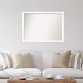 41" x 30" Non-Beveled Cabinet White Narrow Wall Mirror - Amanti Art