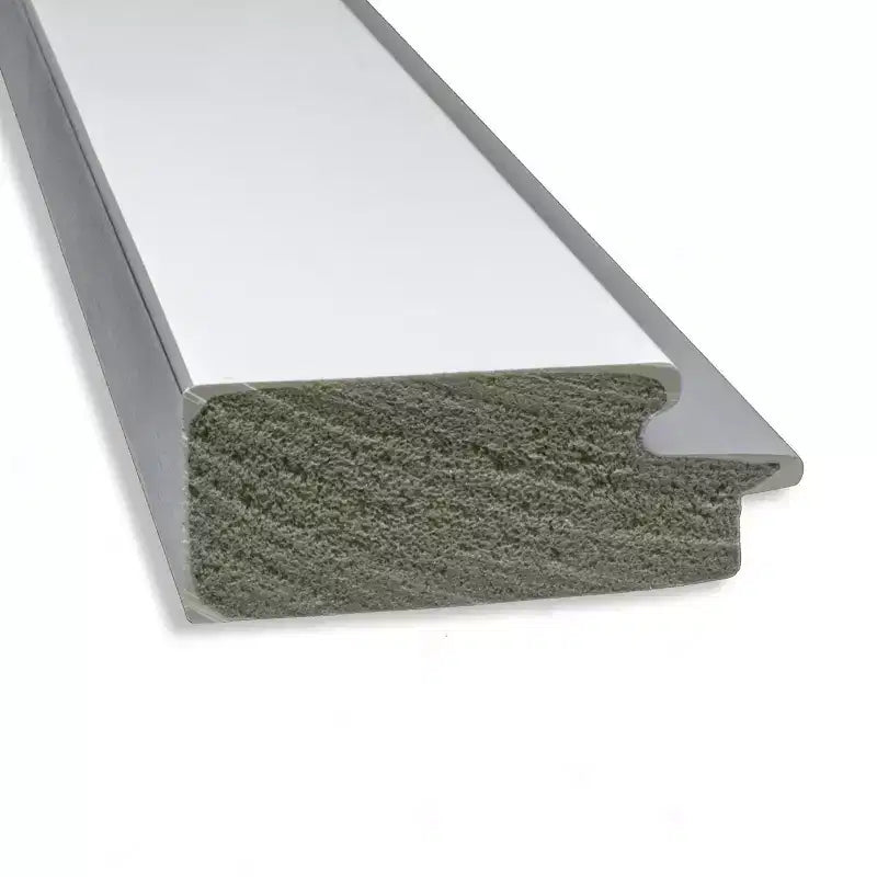42" x 30" Eva White Wall Mirror for Bathroom, Silver Frame - Amanti Art: Includes Mounting Hardware