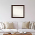 30" x 30" Non-Beveled William Mottled Bronze Narrow Wall Mirror - Amanti Art: Includes Mounting Hardware, Polystyrene Frame