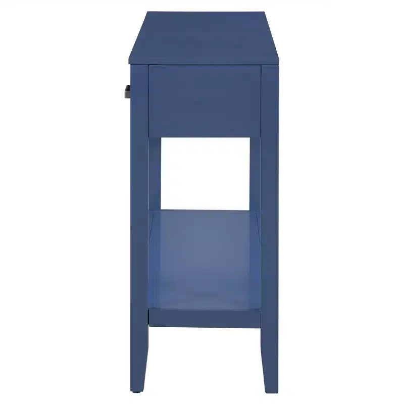 GDFStudio Larry 59 Farmhouse Console Table with Drawers and Bottom Shelf