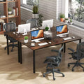 Costway 71 x 35.5 Large Office Table w/ Cable Grommet Sturdy Metal Legs for Boardroom