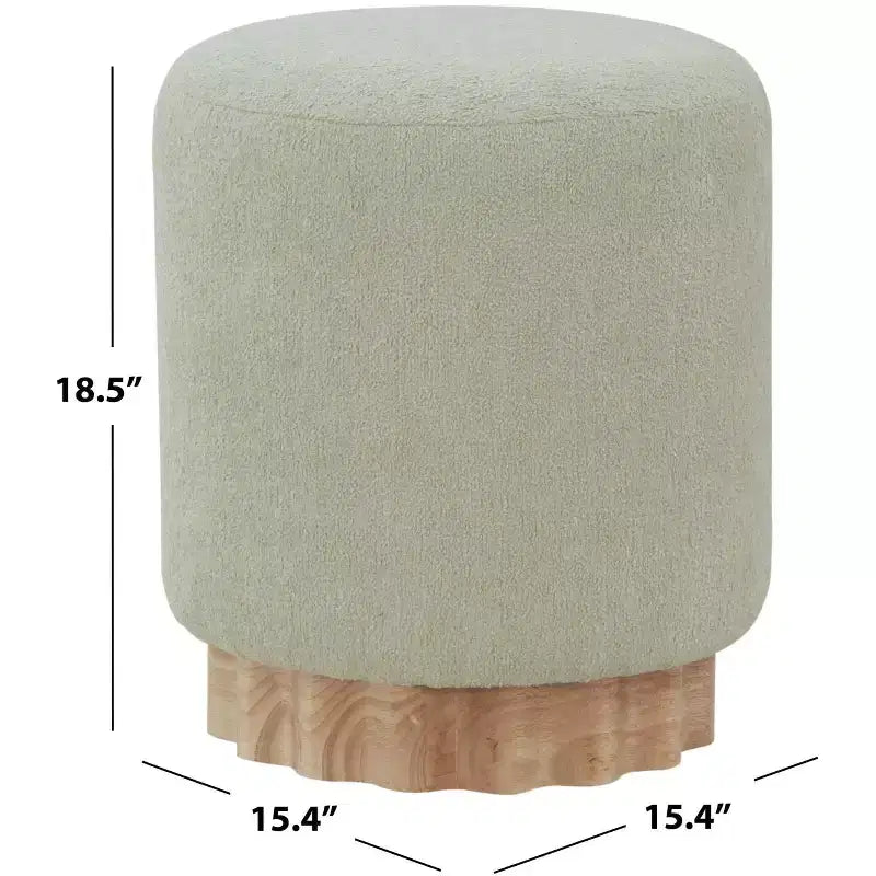 Nikolas Round Boucle Ottoman - SFV4862 - Safavieh Couture