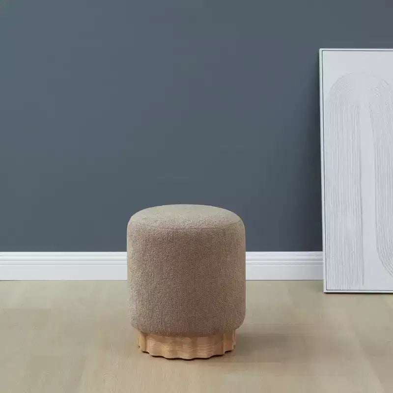 Nikolas Round Boucle Ottoman - SFV4862 - Safavieh Couture