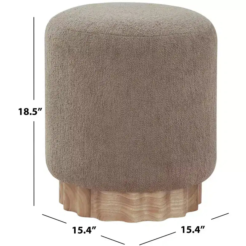 Nikolas Round Boucle Ottoman - SFV4862 - Safavieh Couture