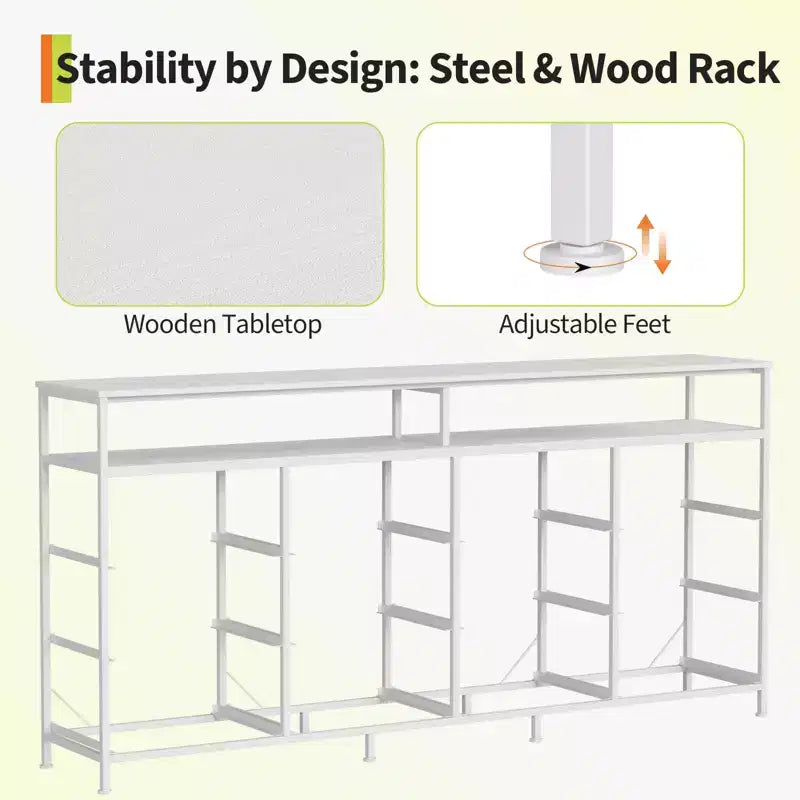 Acekool Bedroom Living Room 63 Inch 12 Drawer Long Dresser TV Stand, Fabric Steel Entertainment Center with Open Shelf, Multiple Colors