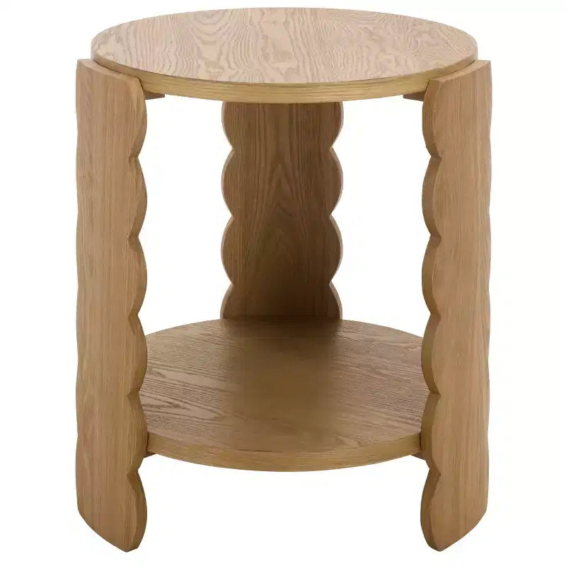 Randy Round Wood Accent Table - Natural - SEI