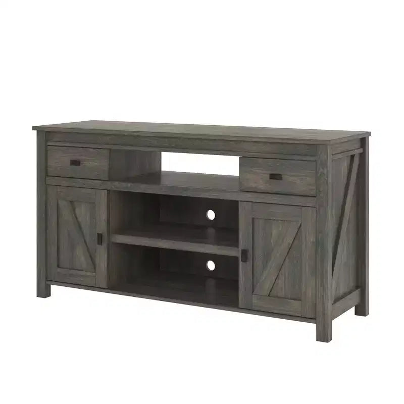 GDFStudio Sarah Rustic Barn Door TV Stand for TVs up to 60 with Sliding Doors