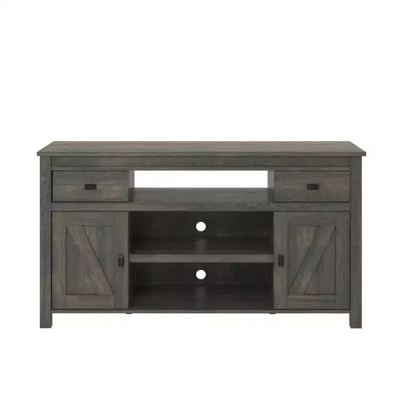 GDFStudio Sarah Rustic Barn Door TV Stand for TVs up to 60 with Sliding Doors