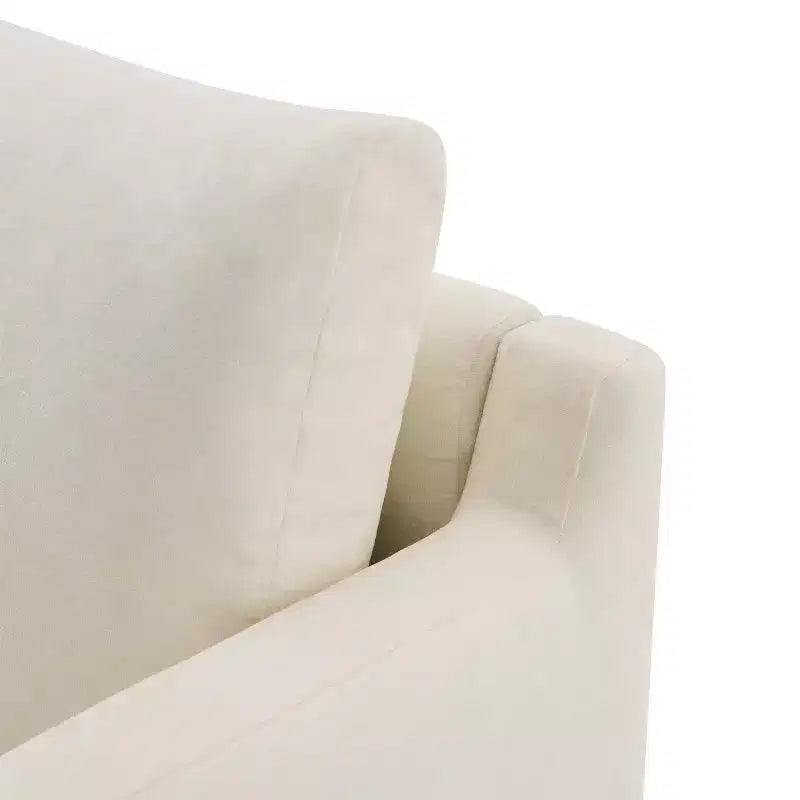 Polibi Modern Minimalist Accent Chair with Natural Wood Grain Base