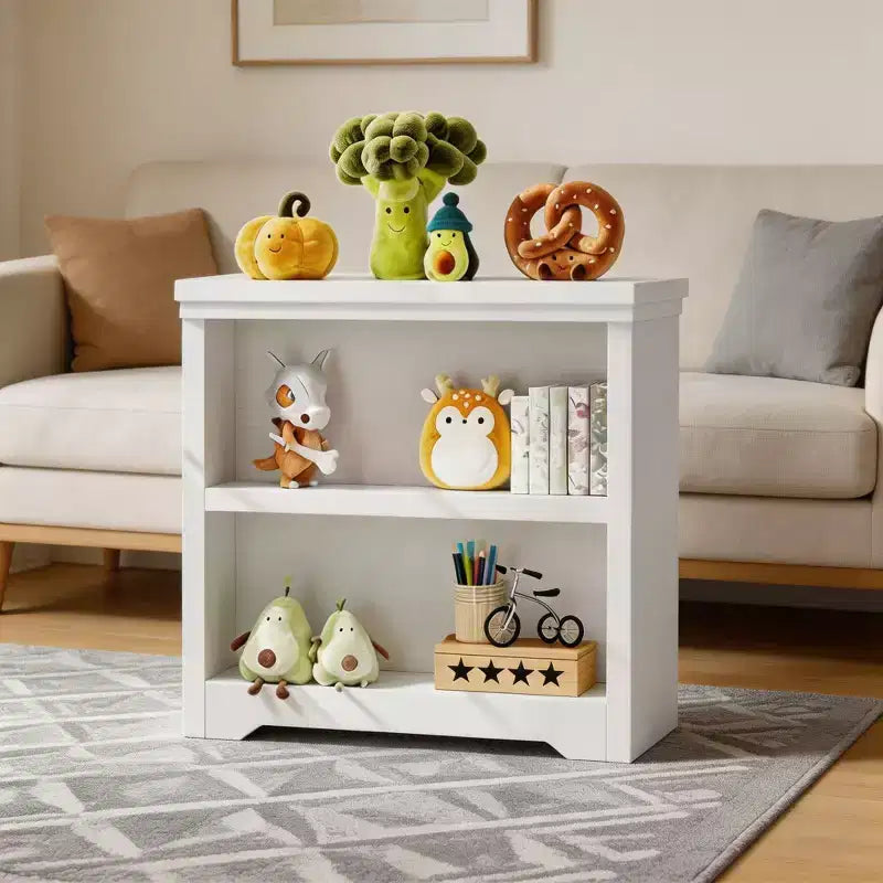 Bookshelf, Tall Farmhouse Bookcase Adjustable Shelves, Open Display Storage Rack with Anti-Slip Design for Home Office, Balcony, Library