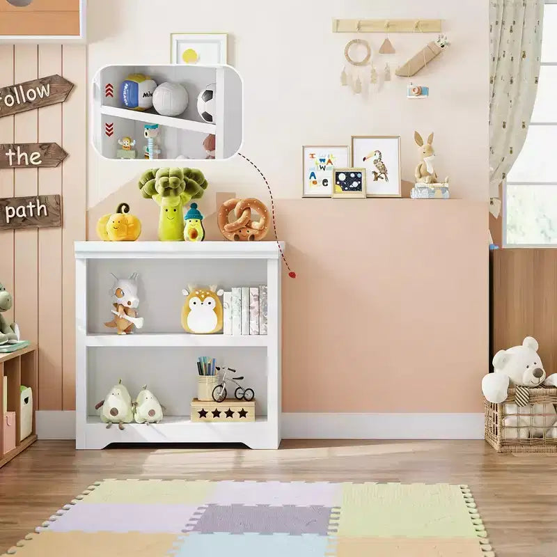 Bookshelf, Tall Farmhouse Bookcase Adjustable Shelves, Open Display Storage Rack with Anti-Slip Design for Home Office, Balcony, Library