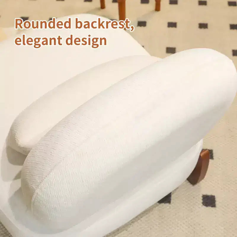 Solid Wood Modern Armless Accent Chair for Living Room & Bedroom - Soft Velvet Upholstery