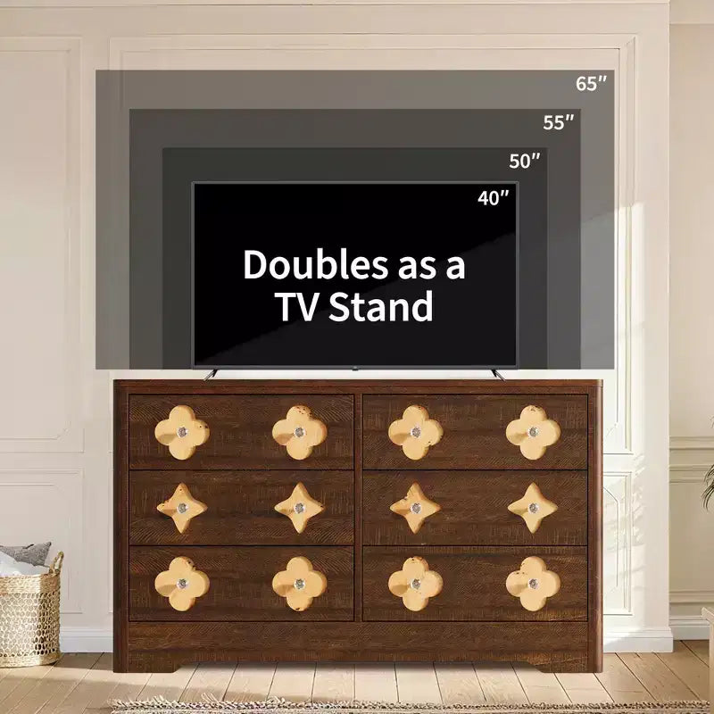 Modern 10-Drawer Fluted Dresser, Metal Handles, Anti-Tip Storage Organizer, Space-Saving Organizer, for Bedroom, Living Room