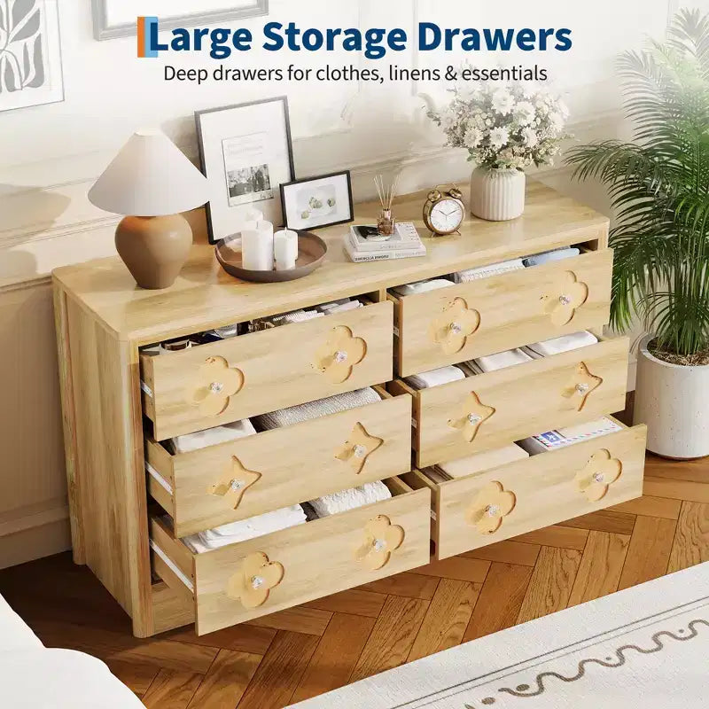 Modern 10-Drawer Fluted Dresser, Metal Handles, Anti-Tip Storage Organizer, Space-Saving Organizer, for Bedroom, Living Room