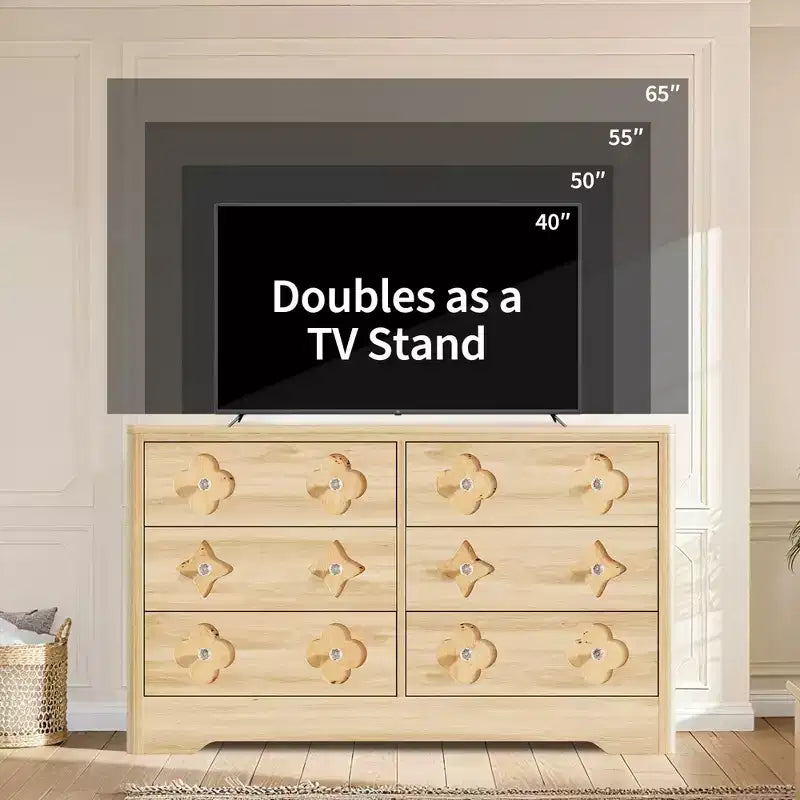Modern 10-Drawer Fluted Dresser, Metal Handles, Anti-Tip Storage Organizer, Space-Saving Organizer, for Bedroom, Living Room