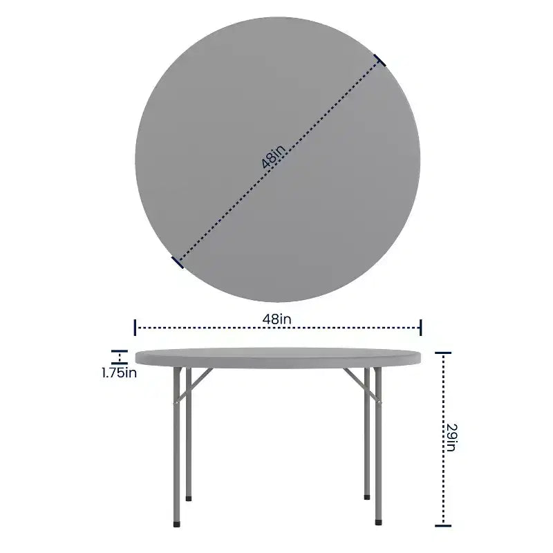 Flash Furniture 4-Foot Round Plastic Folding Table