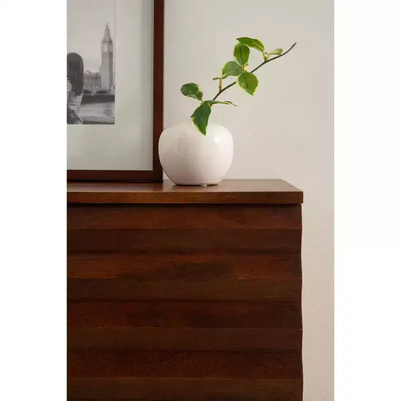 Kate and Laurel Semsa Two-Door Floating Wall Cabinet, 30x10x14 Walnut Brown
