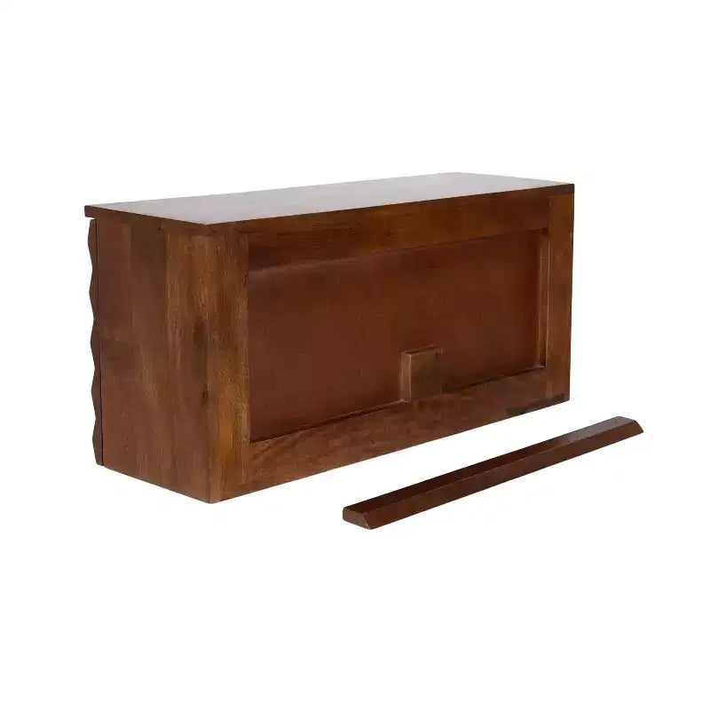 Kate and Laurel Semsa Two-Door Floating Wall Cabinet, 30x10x14 Walnut Brown