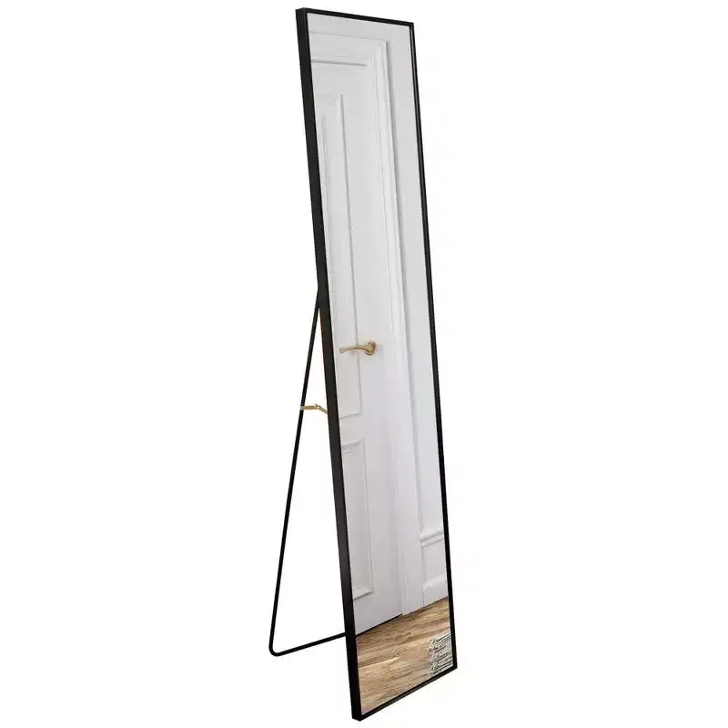 Americanflat 13x58 Full Length Mirror with Stand - Black - Premium Home Decor Style - Shatter-Resistant Glass - Elegant Modern Design - Modern