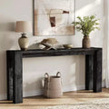Lantine Solid Wood Black Console Table for Entryway, 70.9-Inch Extra Long Narrow Sofa Table Behind Couch, for Living Room, Foyer, Hallway, Entrance