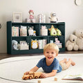 Wooden Kids Storage Cabinet with 5 Sections, Montessori Bookshelf and Toy Organizer for Nursery, Playroom, Classroom & Bedroom