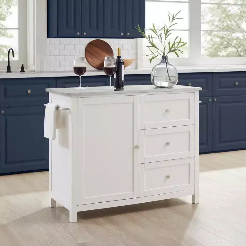 HomeStock with Door and Shelves Kitchen Islands