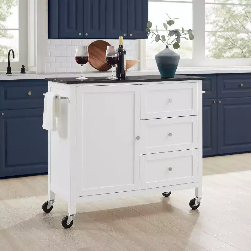 HomeStock with Door and Shelves Kitchen Islands