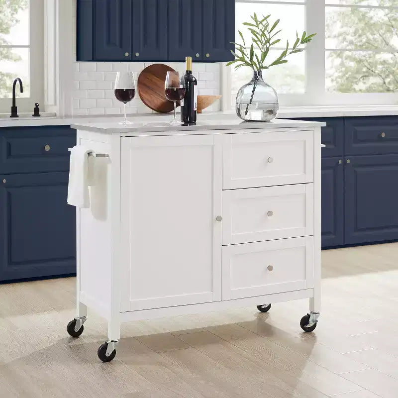 HomeStock with Door and Shelves Kitchen Islands