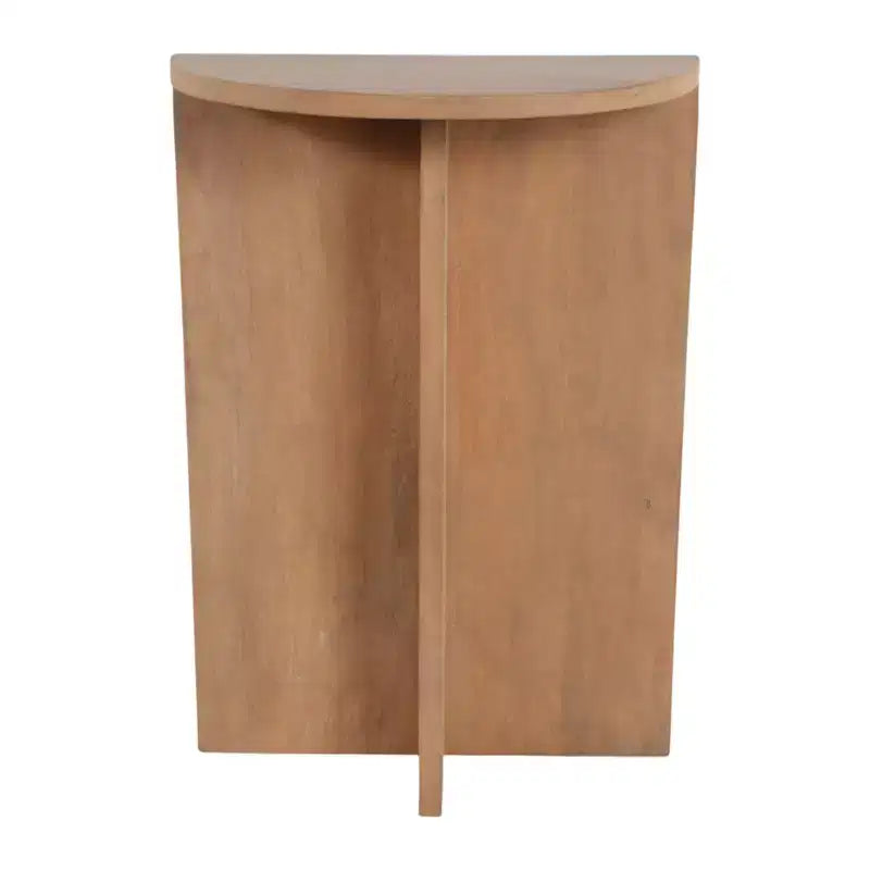 Wood and Marble End Table Accent for Bedroom Nightstand Decor - Decorative Side Table for Home or Living Room Styling - 22, Brown & Tan
