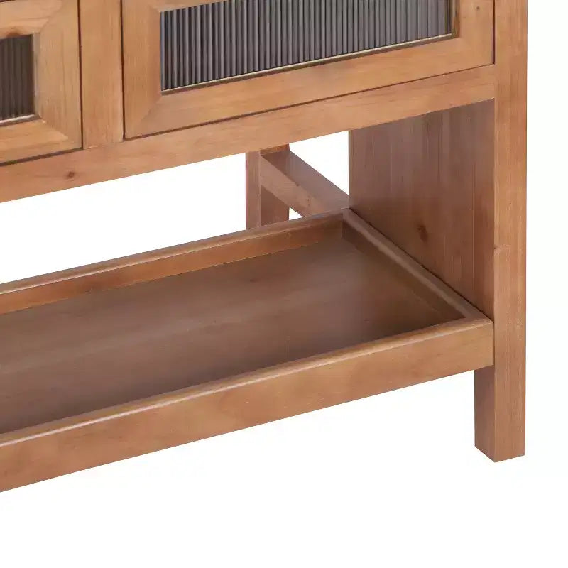 Christopher Knight Home Noble 55.7'' Rustic Kitchen Island with 6 Glass Drawers and 1 Lower Open Shelf
