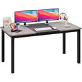 180cm Sturdy Desk for Office & Gaming,Industrial Wooden Dining Table for 4-6 with Metal Legs,Rustic Kitchen Table,Water Resistant & Scratch Resistant