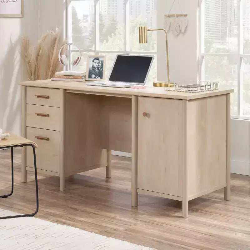 Whitaker Point Computer Desk with Storage Natural Maple - Sauder