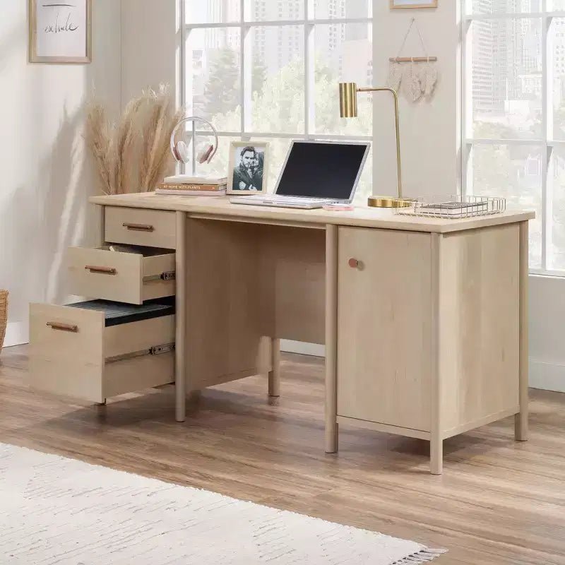 Whitaker Point Computer Desk with Storage Natural Maple - Sauder