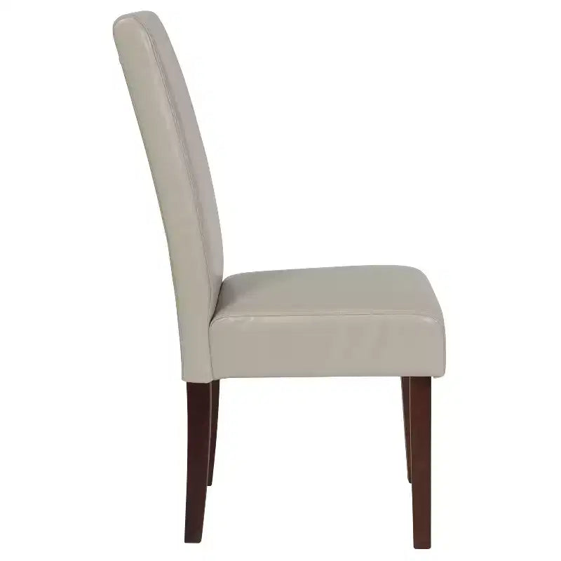 Emma and Oliver Two Mid-Century Parson's Chairs and Finished Hardwood Frame for Kitchen, Dining Room & More