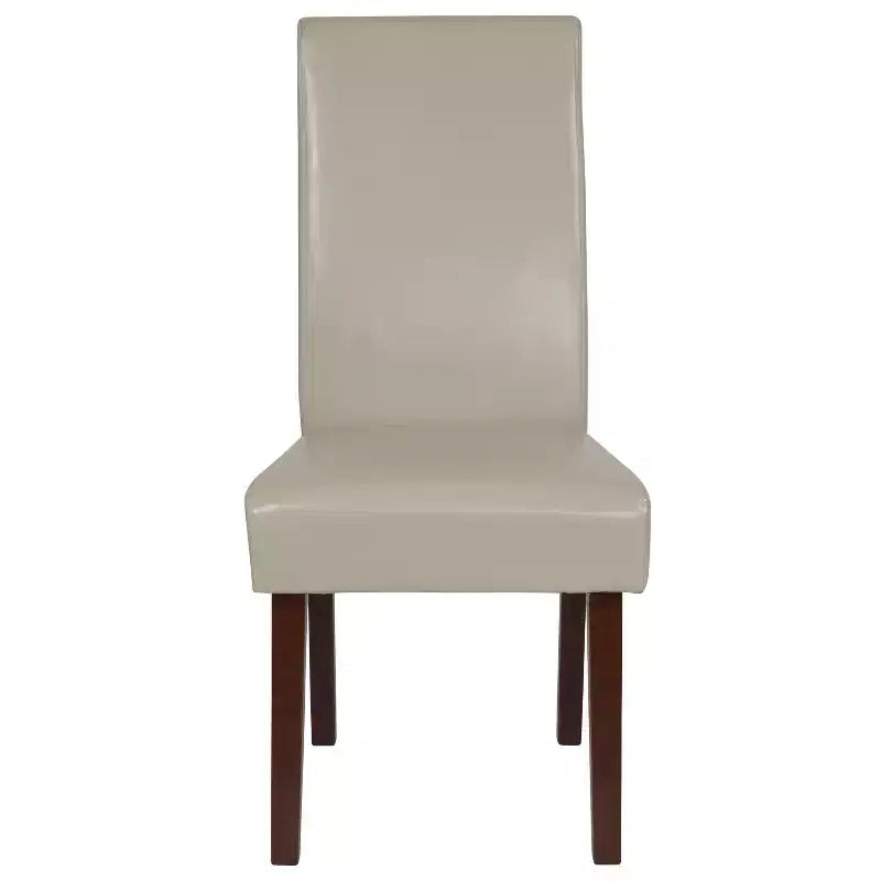 Emma and Oliver Two Mid-Century Parson's Chairs and Finished Hardwood Frame for Kitchen, Dining Room & More