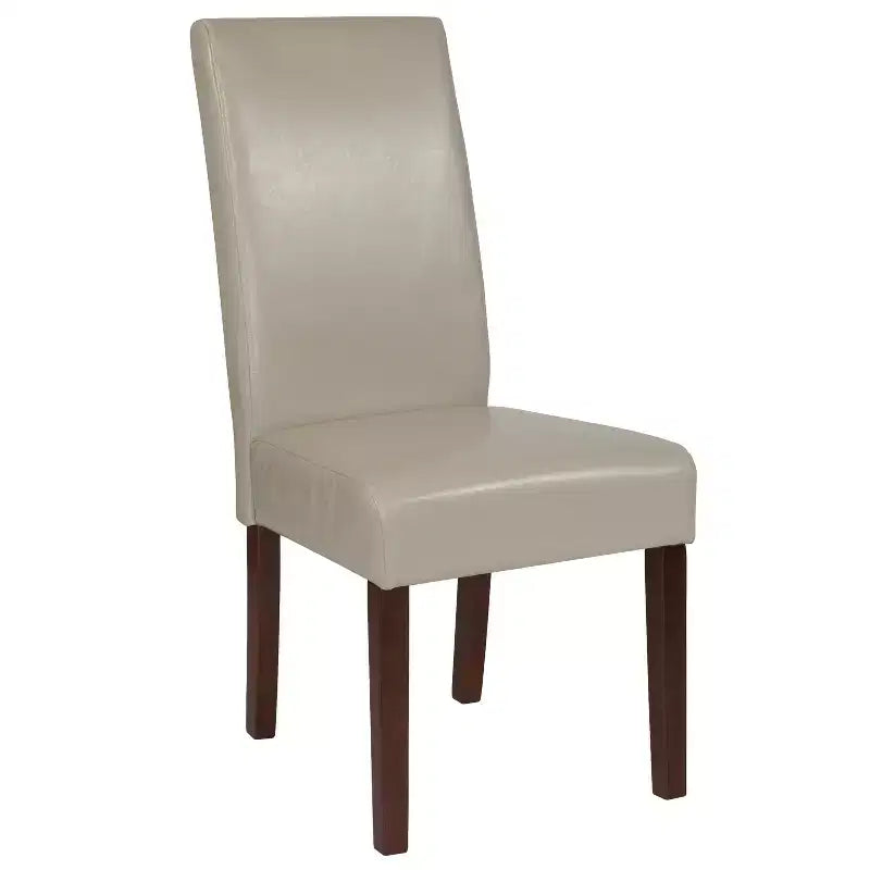 Emma and Oliver Two Mid-Century Parson's Chairs and Finished Hardwood Frame for Kitchen, Dining Room & More