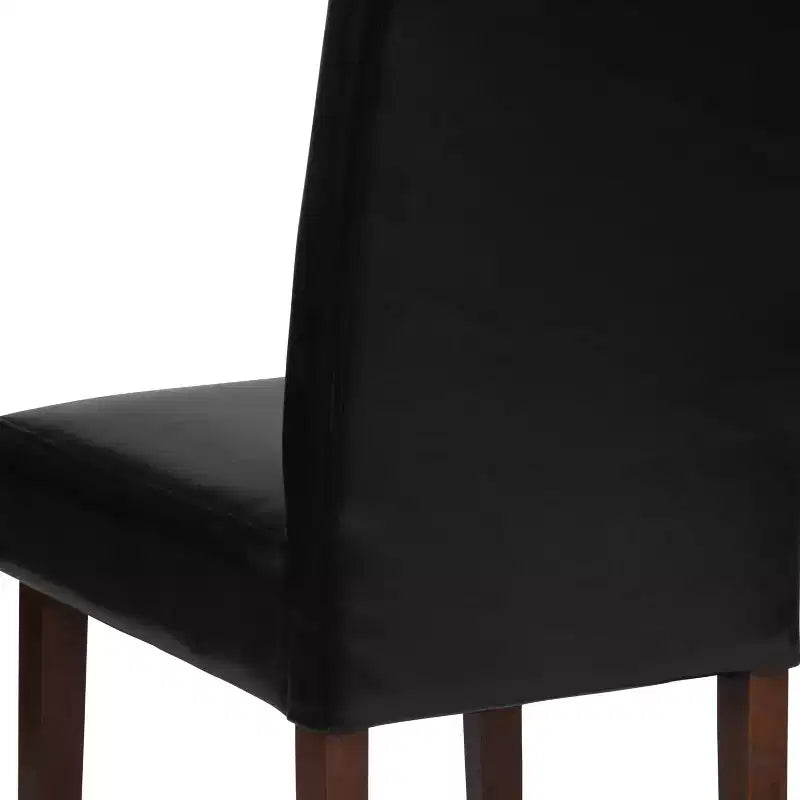 Emma and Oliver Two Mid-Century Parson's Chairs and Finished Hardwood Frame for Kitchen, Dining Room & More