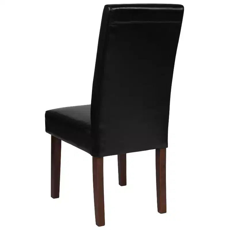 Emma and Oliver Two Mid-Century Parson's Chairs and Finished Hardwood Frame for Kitchen, Dining Room & More
