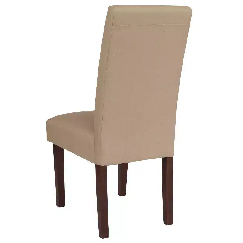 Emma and Oliver Two Mid-Century Parson's Chairs and Finished Hardwood Frame for Kitchen, Dining Room & More