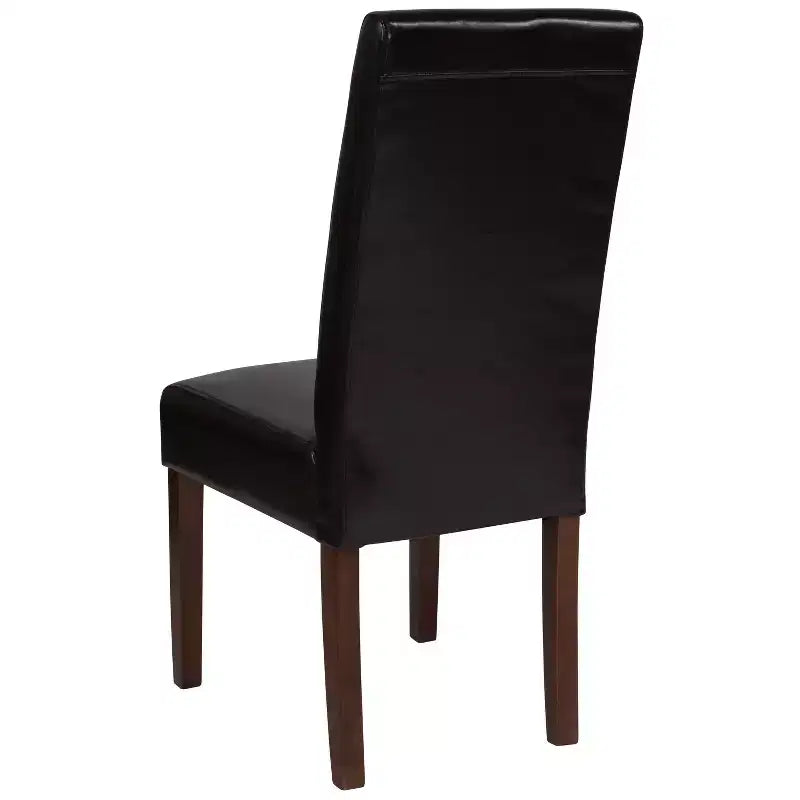 Emma and Oliver Two Mid-Century Parson's Chairs and Finished Hardwood Frame for Kitchen, Dining Room & More