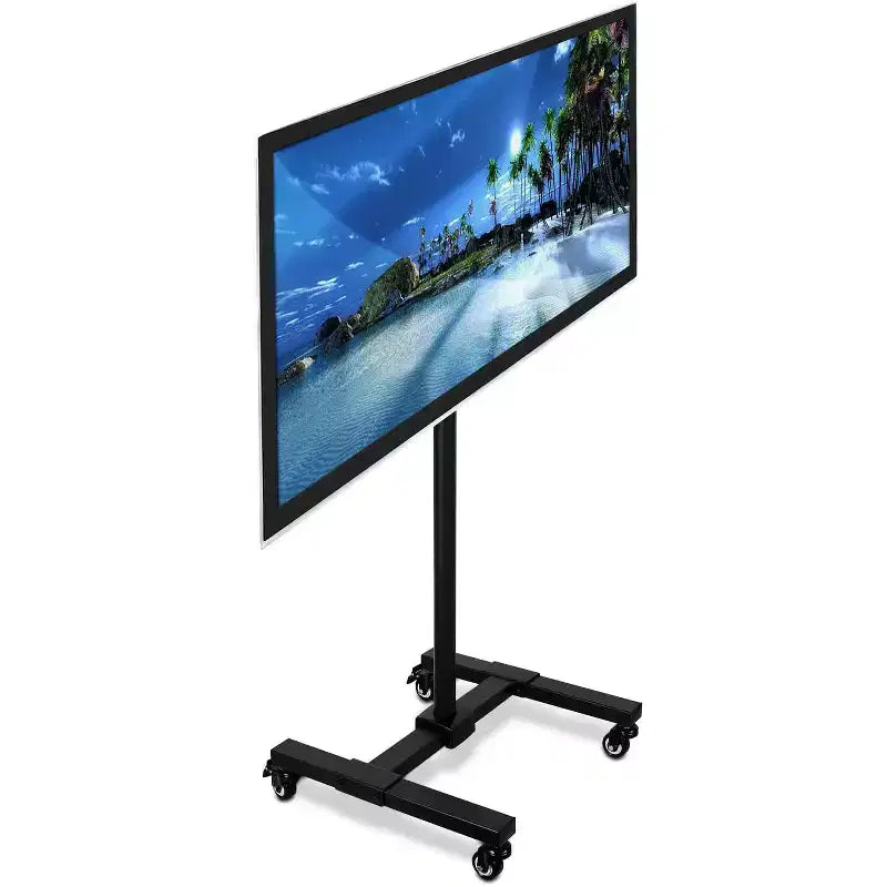 Mount-It! Height Adjustable Mobile TV Stand with Locking Wheels, Rolling Cart for 13 - 42 Flat Panel LCD LED Screens, VESA Compatible up to 200mm