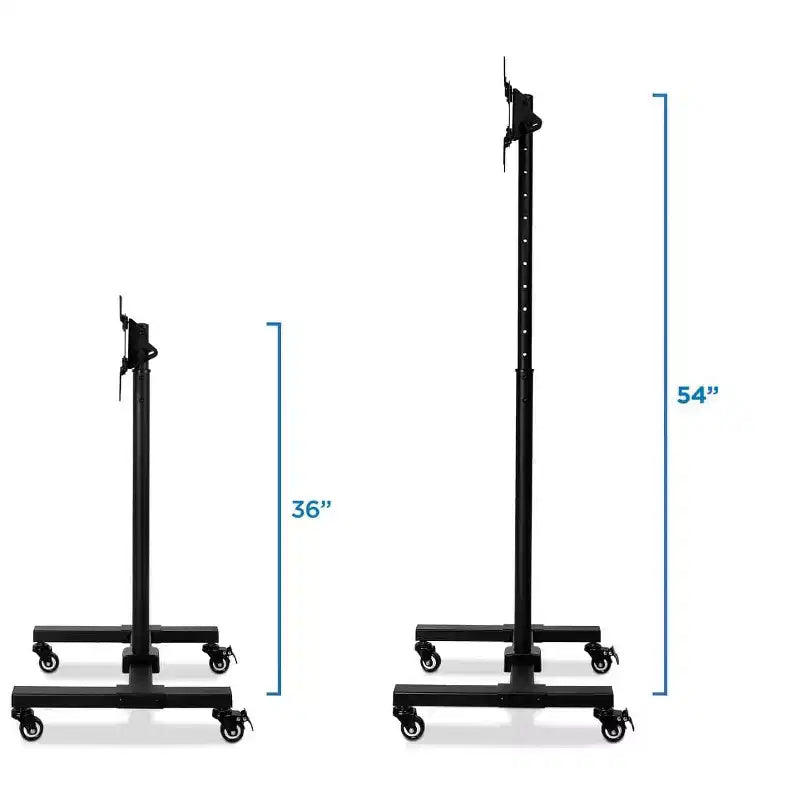 Mount-It! Height Adjustable Mobile TV Stand with Locking Wheels, Rolling Cart for 13 - 42 Flat Panel LCD LED Screens, VESA Compatible up to 200mm