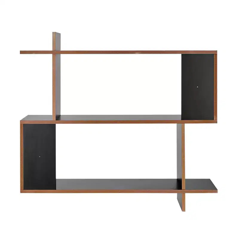 35.4 x 32 Manasa Floating Geometric Kilter 2 Tier Wall Shelf - Danya B.