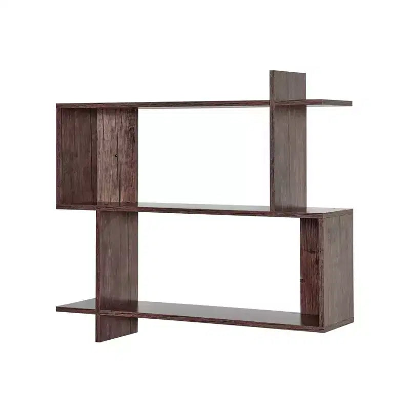 35.4 x 32 Manasa Floating Geometric Kilter 2 Tier Wall Shelf - Danya B.