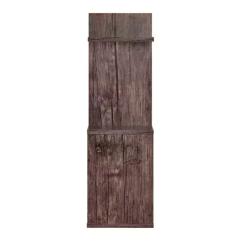 35.4 x 32 Manasa Floating Geometric Kilter 2 Tier Wall Shelf - Danya B.