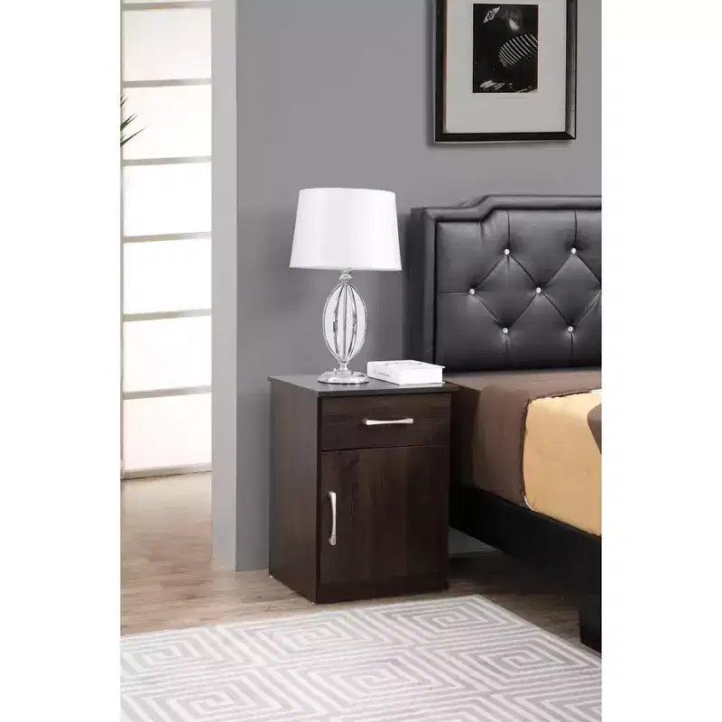 Passion Furniture Alston 1-Drawer Nightstand (24 in. H x 18 in. W x 16 in. D)